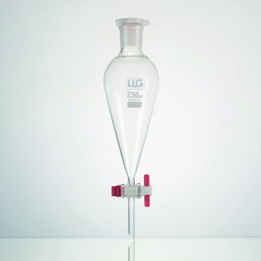 Ampoule à décanter LLG, conique, verre borosilicate 3.3 | Volume nominal: 50 ml